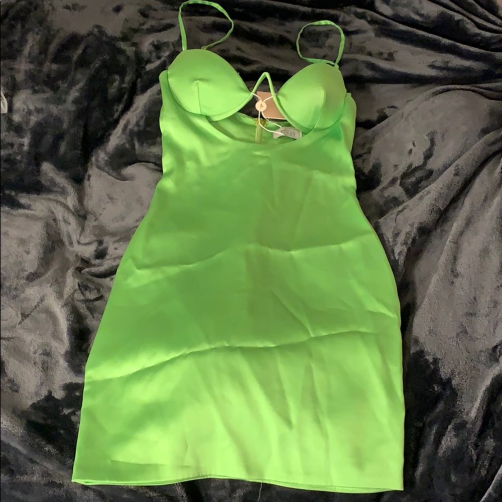 Short satin dress
